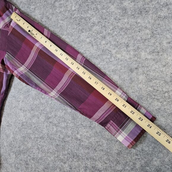 American Hero Pink Windowpane‎ Plaid Pearl Snap Large Long Sleeve Western Shirt - Picture 12 of 14